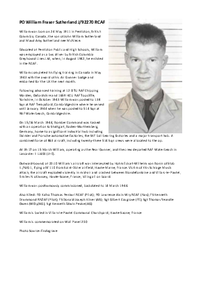 A preview of a PDF biography for Sutherland, William Fraser